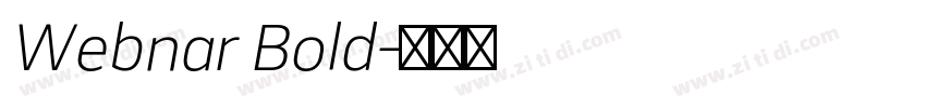 Webnar Bold字体转换